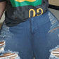 Plus Size Denim Hole Distressed Shorts