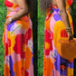 Plus Size Floral Print Criss Cross Two Piece Sets