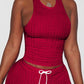 Plus Size Drawstring Sports Two Piece Sets