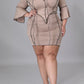 Plus Size Flanged Edge Strapped Two Piece Sets
