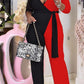 Plus Size Color Patchwork Strapped V-Neck Jumpsuit