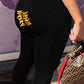 Plus Size Fire Print Denim High Waist Skinny Jeans