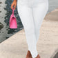 Plus Size Denim Back Hole High Waist Jeans