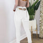 Plus Size Denim Back Bandage High Waist Jeans