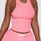Plus Size Drawstring Sports Two Piece Sets