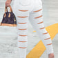 Plus Size Denim Back Hole High Waist Jeans