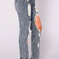 Plus Size Denim Hole Distressed Pocket Jeans