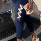 Plus Size Denim Side Bandage Mid Waist Jeans