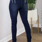 Plus Size Denim Back Bandage High Waist Jeans