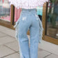 Plus Size Denim Tassel Hem Sequin Hole Wide Leg Jeans