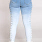 Plus Size Eyelet Detail Bandage Jeans