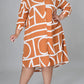 Plus Size Asymmetric Hem Turtleneck Dress