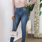 Plus Size Denim Back Bandage High Waist Jeans