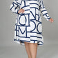 Plus Size Asymmetric Hem Turtleneck Dress