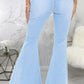 Plus Size Denim Butterfly Print Flared Jeans