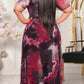 Plus Size Asymmetric Hem See-through Dress