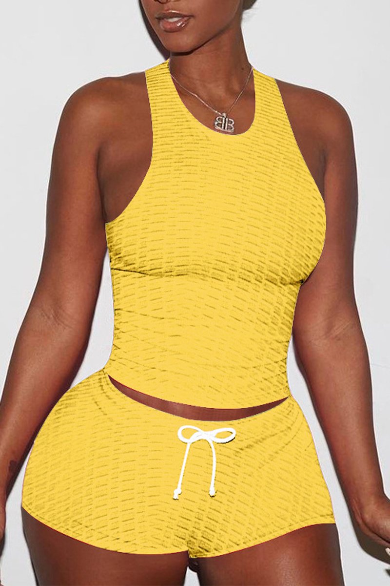Plus Size Drawstring Sports Two Piece Sets