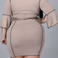 Plus Size Flanged Edge Strapped Two Piece Sets