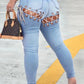 Plus Size Eyelet Detail Bandage Jeans