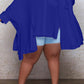 Plus Size Batwing Sleeve Irregular Hem Loose Shirt