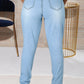 Plus Size Denim Hollow Out Rivet High Waist Jeans