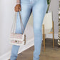 Plus Size Denim Back Bandage High Waist Jeans