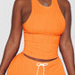 Plus Size Drawstring Sports Two Piece Sets
