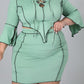 Plus Size Flanged Edge Strapped Two Piece Sets