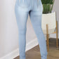 Plus Size Denim Back Bandage High Waist Jeans