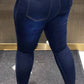 Plus Size Denim Hole Distressed Lace-up Jeans