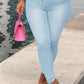 Plus Size Denim Back Hole High Waist Jeans