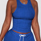 Plus Size Drawstring Sports Two Piece Sets