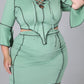 Plus Size Flanged Edge Strapped Two Piece Sets