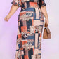 Plus Size Cold Shoulder Ruffled Sleeve Dress