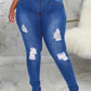 Plus Size Denim Hole Distressed Jeans