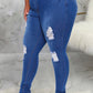 Plus Size Denim Hole Distressed Jeans