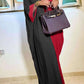 Plus Size Color Patchwork Skew Neck Maxi Dress