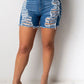 Plus Size Denim Hole Distressed Shorts