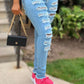 Plus Size Denim Hole Distressed Jeans