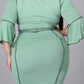 Plus Size Flanged Edge Strapped Two Piece Sets