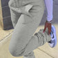 Pleated Pocket Solid Color Skinny Pants