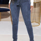 Plus Size Denim Tie Up High Waist Jeans