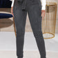 Plus Size Denim Tie Up High Waist Jeans