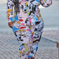 Plus Size Character Print Two Piece Sets