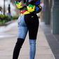 Plus Size Colorful Camouflage Cotton Wadded Jacket
