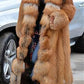 Plus Size Faux Fur Collar Hooded Collar Coat