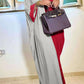 Plus Size Color Patchwork Skew Neck Maxi Dress