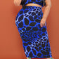 Plus Size Colorful Leopard Print Two Piece Dresses