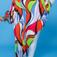 Plus Size Asymmetric Hem Print Top