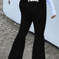 Plus Size Denim Patchwork Tassels Flare Jeans